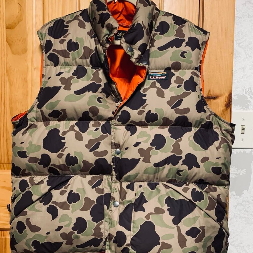 Dark Khaki Camo Puff Vest - LL Bean x Todd Snyder